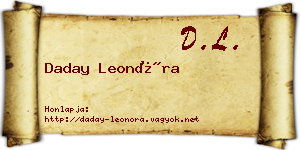 Daday Leonóra névjegykártya