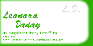 leonora daday business card